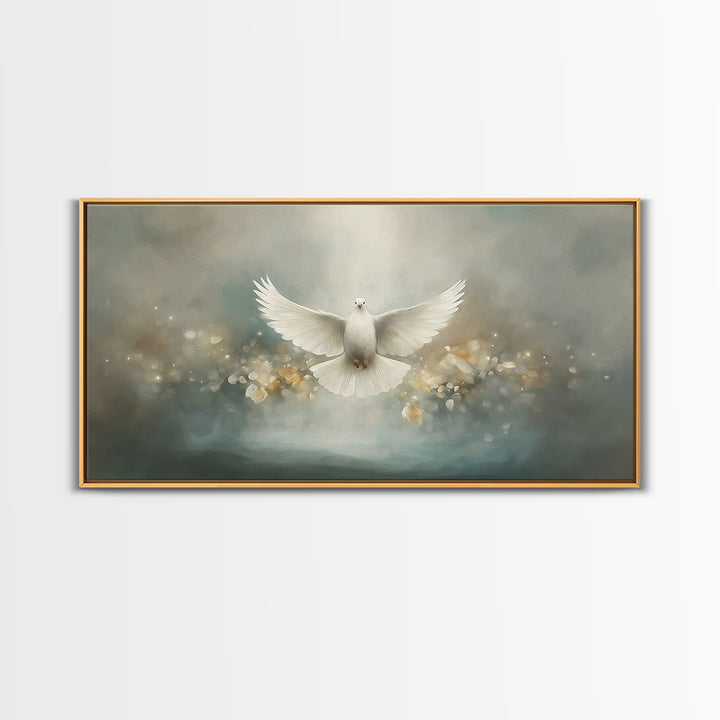 Divine Stillness – Framed Canvas Print – Christian Wall Art – Christian Art Canvas – Christian Painting – Christmas Art – Christian Decor