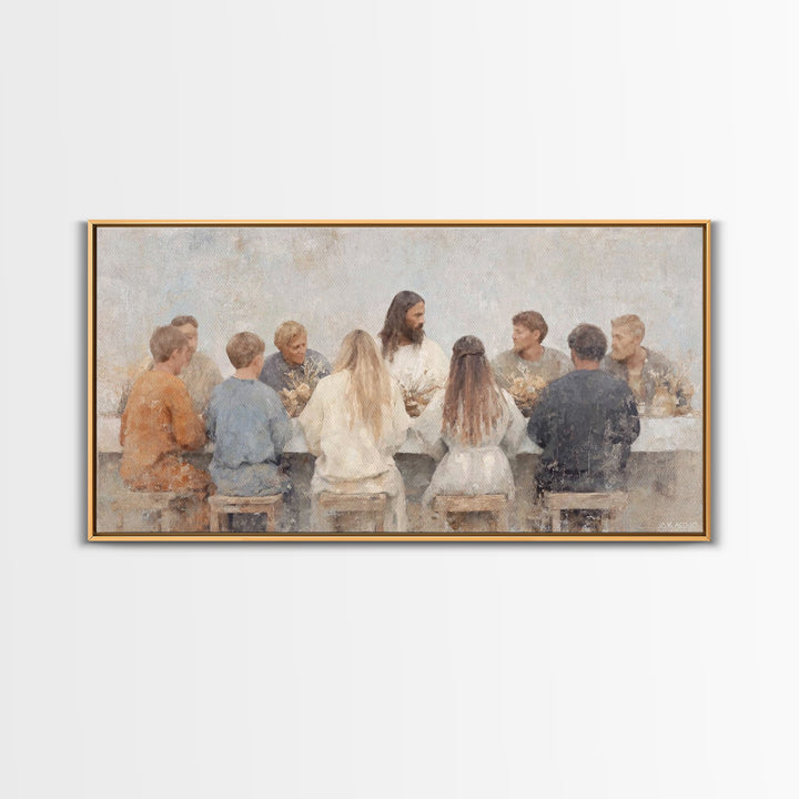 Bread Of Grace, Framed Canvas Print, Christian Wall Art, Christian Art Canvas, Large Christian Painting, Jesus Painting, Modern Christian A