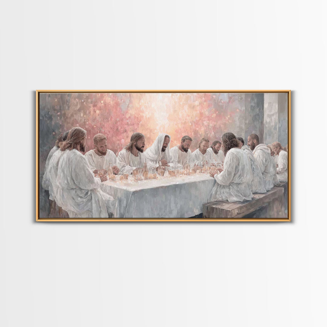 Upper Room Grace | Framed Canvas Print | Christian Art Canvas | Christian Wall Art | Jesus Painting | Large Christian Painting | Christian