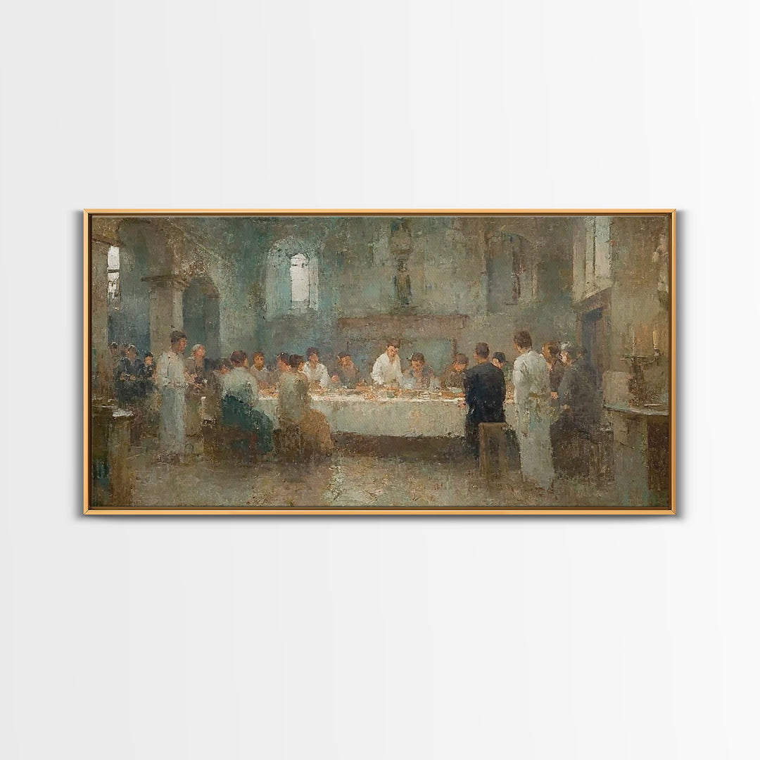 Sanctuary Feast Echo | Framed Canvas Print | Christian Wall Art | Jesus Canvas Art | Christian Art Print | Christmas Art | Christian Decor