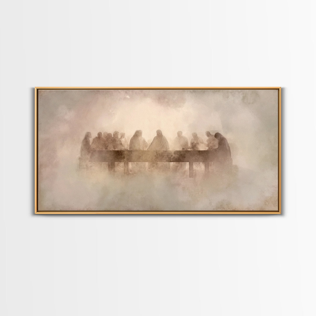 Eternal Feast Glow | Framed Canvas Print | Christian Wall Art | Jesus Painting | Christian Art Canvas | Christmas Art | Christian Decor