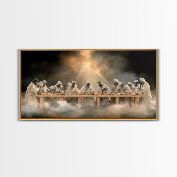 Holy Gathering Veil – Framed Canvas Print – Christian Art Canvas – Jesus Painting – Christian Wall Art – Christmas Art – Christian Gift