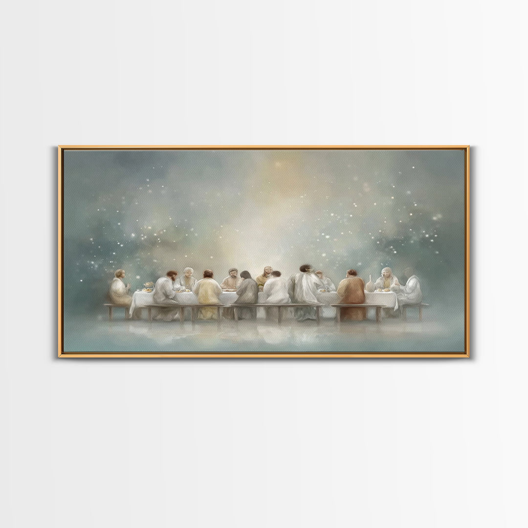 Blessed Table Dawn | Framed Canvas Print | Christian Wall Art | Jesus Painting Canvas | Christian Art Print | Christmas Art | Christian Dec