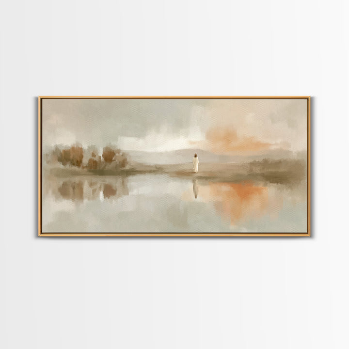 Horizon Of Mercy - Framed Canvas Print - Christian Wall Art - Unique Christian Art - Modern Christian Painting - Christian Christmas Art