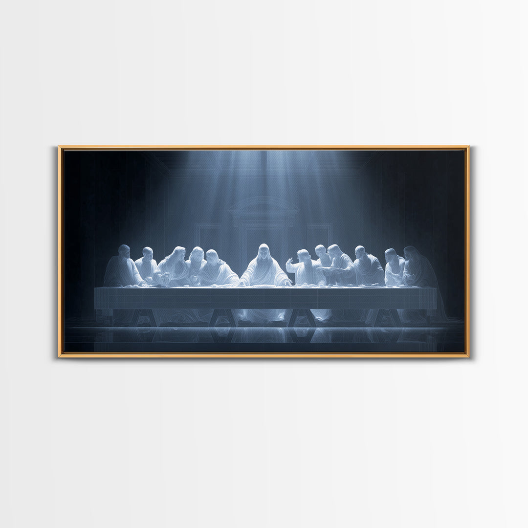 Heavenly Communion | Framed Canvas Print | Christian Wall Art | Christian Art Canvas | Jesus Painting | Christian Christmas Art