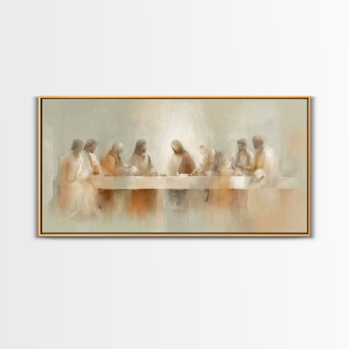 Radiant Supper Light | Framed Canvas Print | Christian Wall Art | Christian Art Canvas | Jesus Painting | Modern Christian Art | Christian