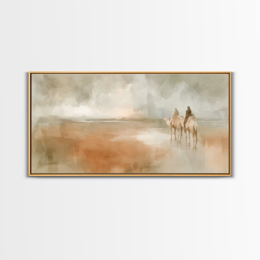 Pilgrims Of Light – Framed Canvas Print – Christmas Art Prints – Christian Art Canvas – Christian Wall Art – Christian Decoration – Jesus C