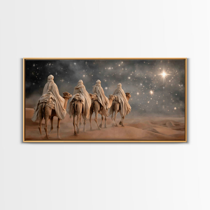 Holy Star Rising, Framed Canvas Print, Christian Wall Art, Christmas Canvas Wall Art, Christian Art Canvas, Moody Christmas Art, Jesus Chri