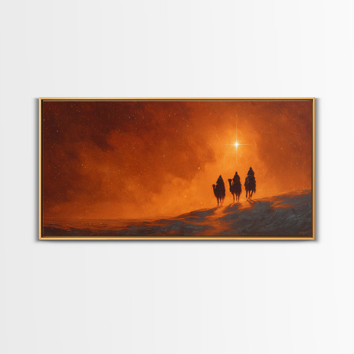 Faithful Journey – Framed Canvas Print – Christian Art Canvas – Christian Decoration – Christmas Wall Art – Christian Christmas Art – Jesus