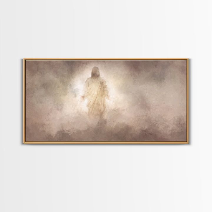 Heavenly Glory | Framed Canvas Print | Christian Art Canvas | Jesus Painting | Christian Wall Art | Christian Decor | Modern Christian Art