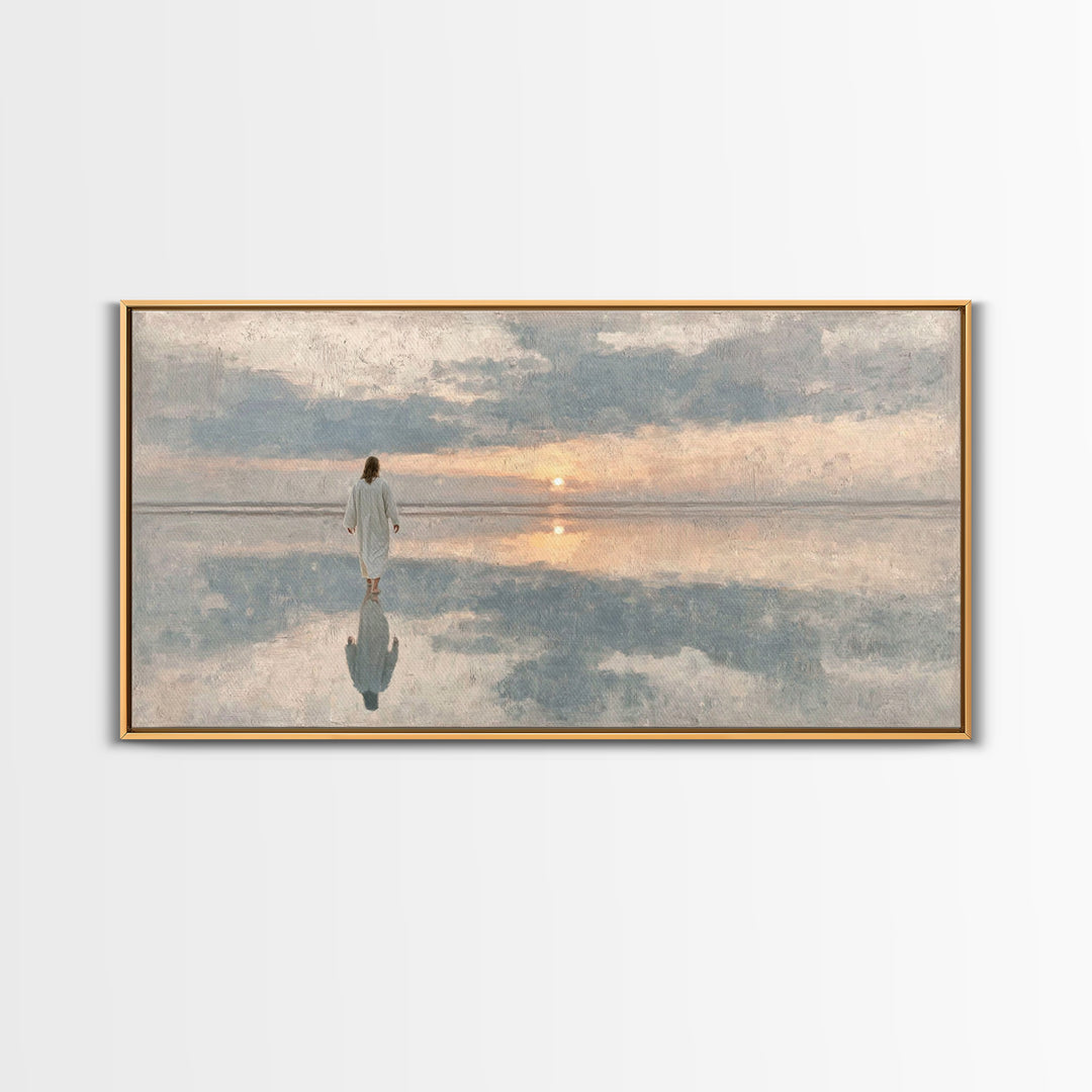 Dawn Of Mercy – Framed Canvas Print – Christian Art Print – Christian Wall Art – Jesus Art Print – Subtle Christian Paintings