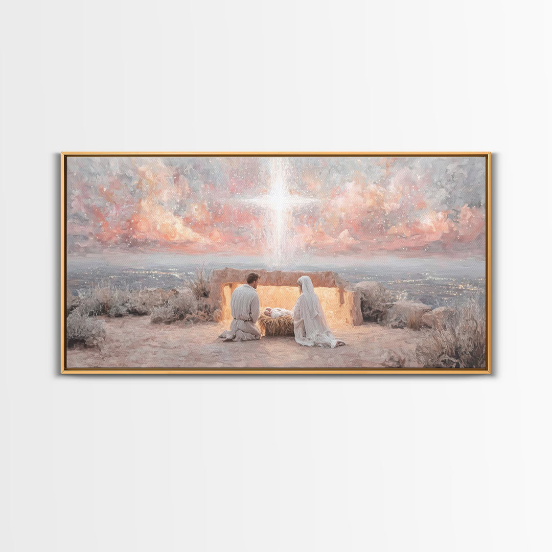 The Guiding Star – Framed Canvas Print – Christian Wall Art – Christian Art Canvas – Jesus Christmas Art – Christian Christmas Art