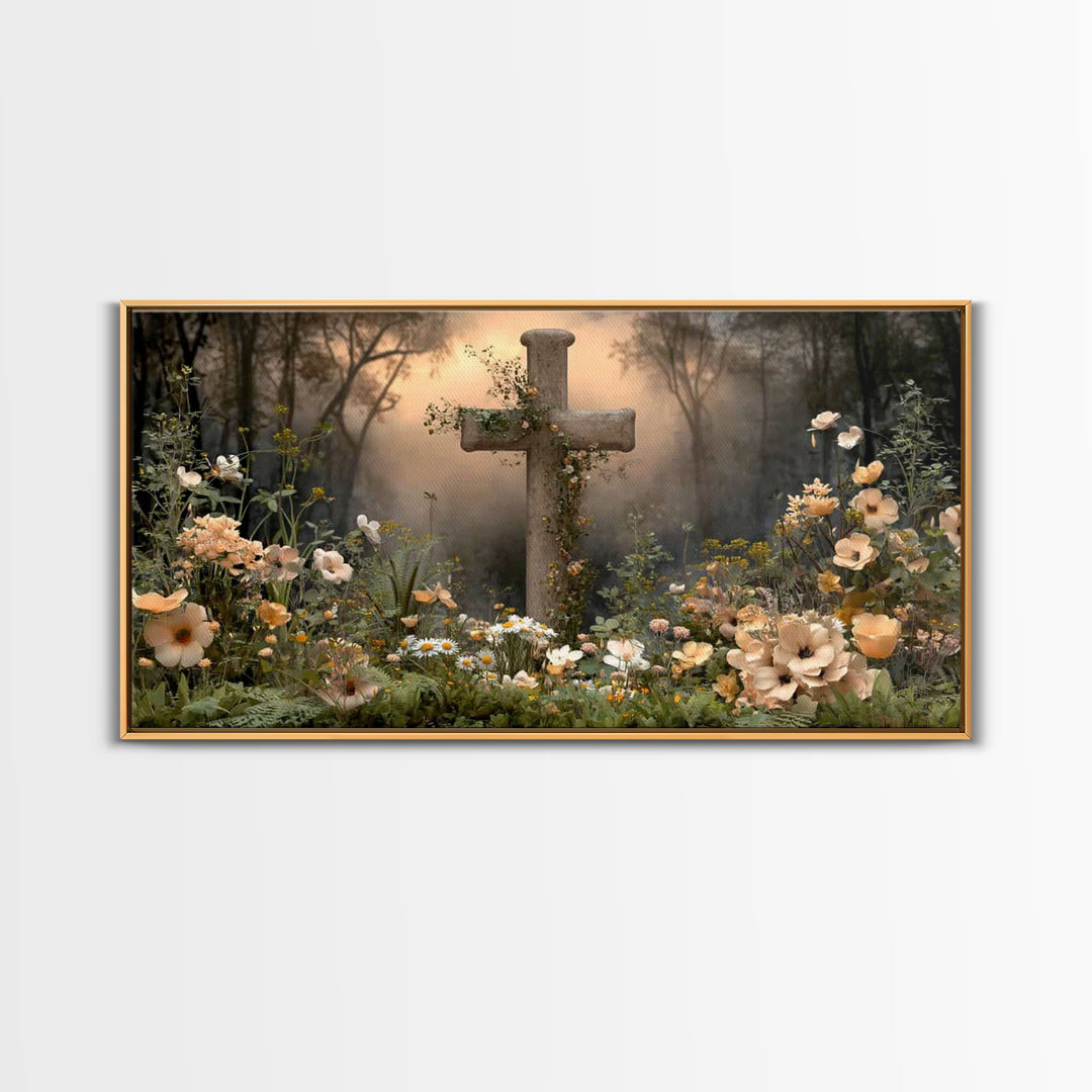 Garden Of Mercy – Framed Canvas Print – Christian Art – Christian Painting – Modern Christian Art – Jesus Canvas Art – Christian Gift Ideas