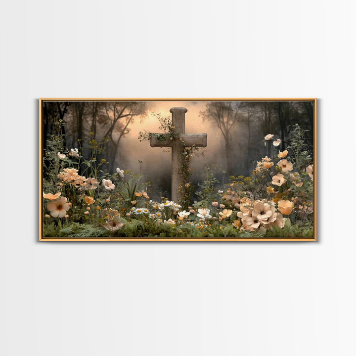 Garden Of Mercy – Framed Canvas Print – Christian Art – Christian Painting – Modern Christian Art – Jesus Canvas Art – Christian Gift Ideas