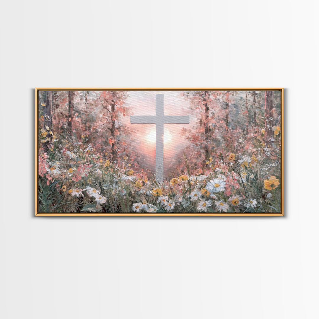 Forest Of Grace – Framed Canvas Print – Christian Wall Art – Christian Painting – Modern Christian Painting – Christian Art Canvas – Christ