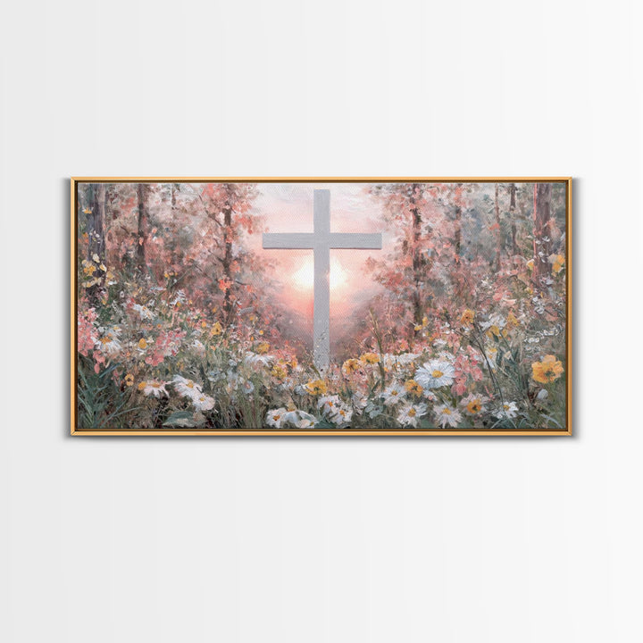 Forest Of Grace – Framed Canvas Print – Christian Wall Art – Christian Painting – Modern Christian Painting – Christian Art Canvas – Christ