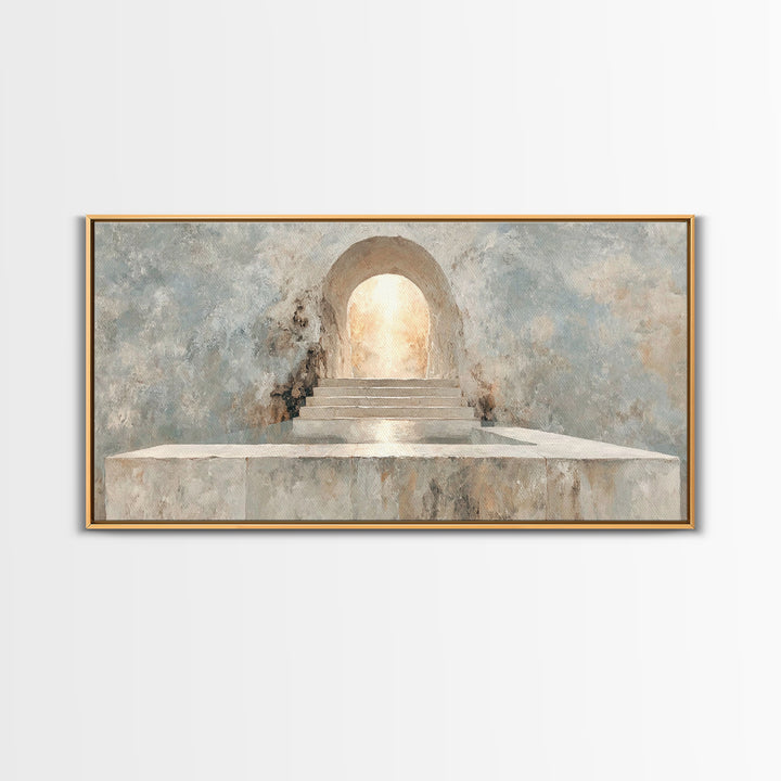 Sacred Passage – Framed Canvas Print – Minimalist Christian Art – Christian Wall Art – Modern Christian Art – Christian Art Print – Subtle