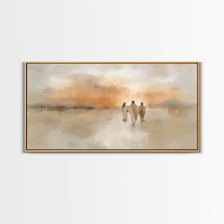 Walk Of Faith | Framed Canvas Print | Christian Art Work | Christian Gift Ideas | Jesus Wall Art | Christian Art Canvas