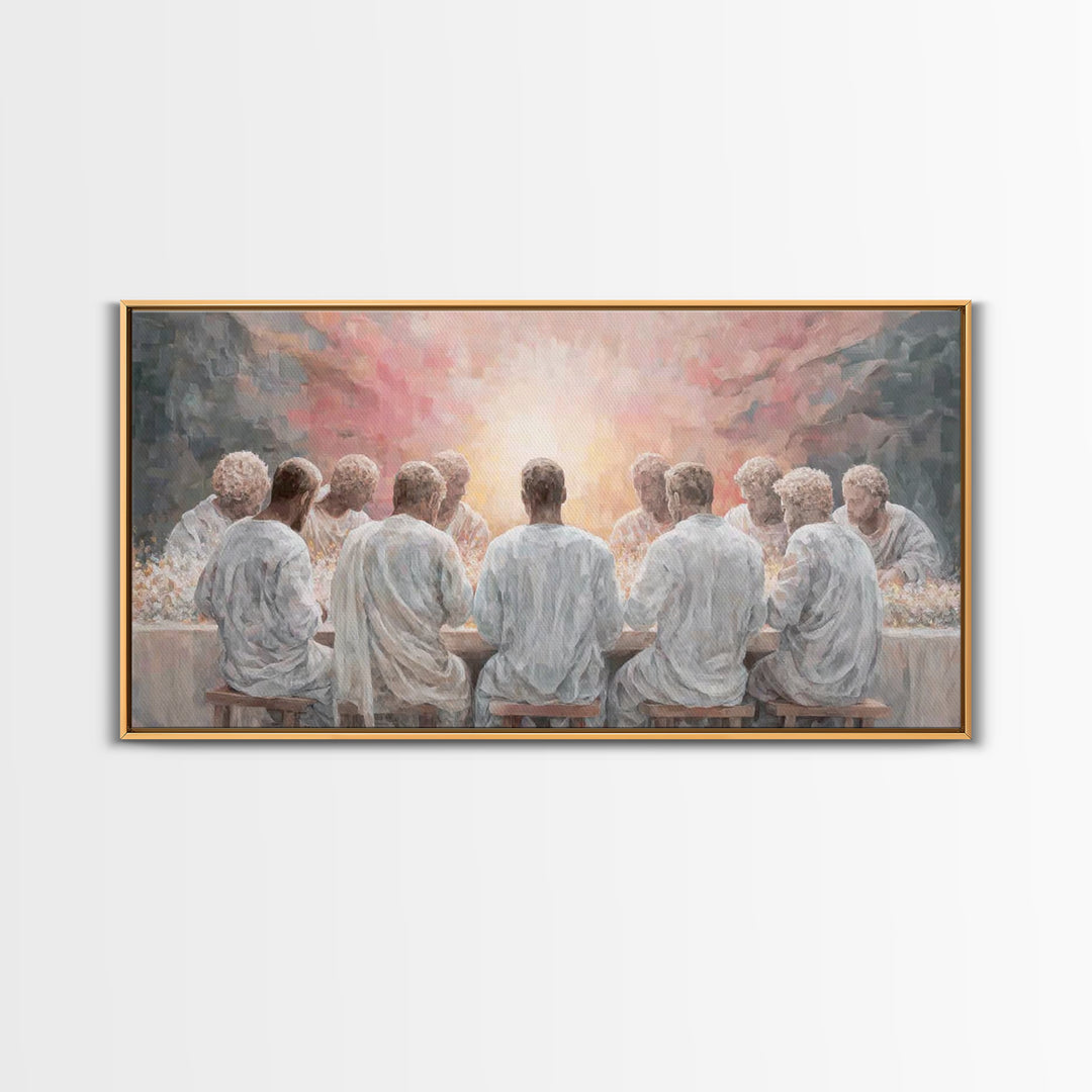 Supper Of Light – Framed Canvas Print – Christian Christmas Art – Christian Wall Art – Christian Art Canvas – Christian Art Print – Christi