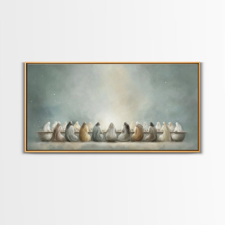 Last Supper Grace – Framed Canvas Print – Christian Art Canvas – Christian Art Print – Christian Wall Art – Christian Christmas Art – Chris