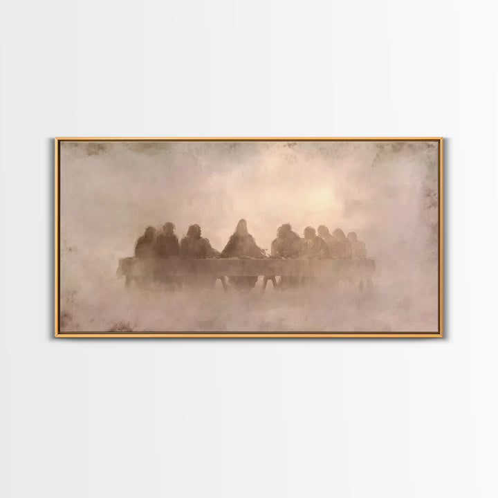 Gathered In Reverence – Framed Canvas Print – Christian Art Canvas – Christian Wall Art – Christian Art Print – Jesus Painting – Christmas