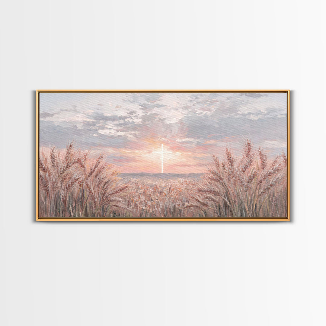 Field Of Promise | Framed Canvas Print | Christian Art Canvas | Christian Wall Art | Christian Painting | Christian Decor | Christian Art P