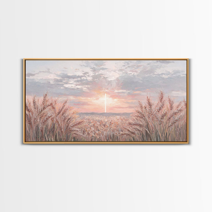 Field Of Promise | Framed Canvas Print | Christian Art Canvas | Christian Wall Art | Christian Painting | Christian Decor | Christian Art P