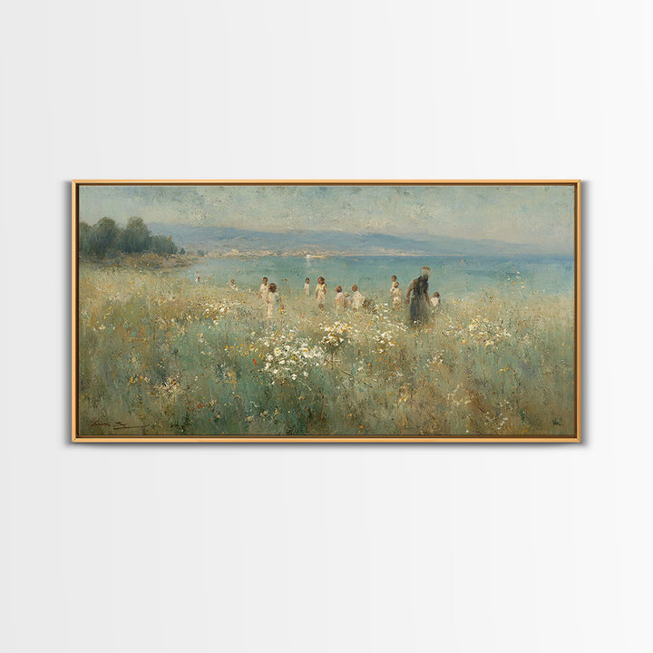 Walking In Light – Framed Canvas Print – Christian Art Prints – Christian Wall Art – Christian Art Canvas – Christian Decor – Christian Pai