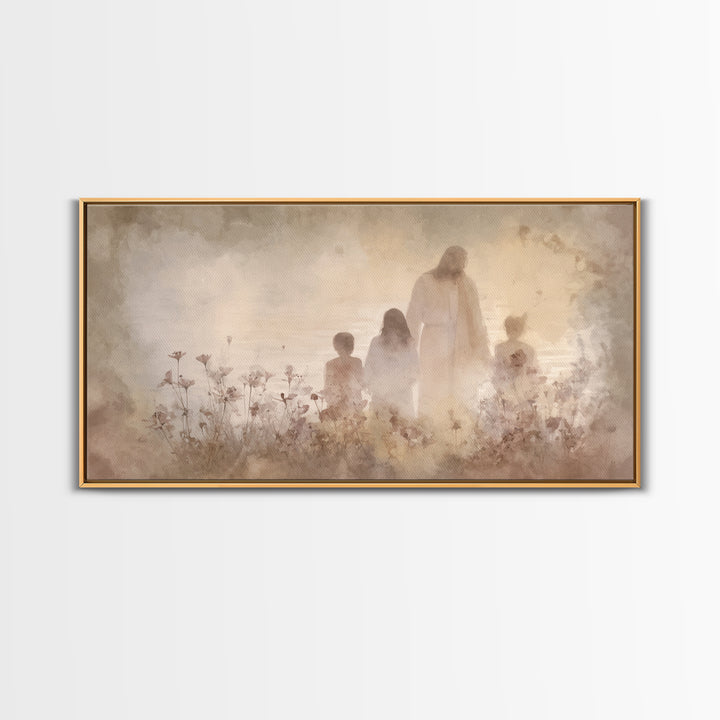 Morning Haven – Framed Canvas Print – Christian Art Canvas – Christian Wall Art – Jesus Painting – Moody Christian Art – Christian Christma