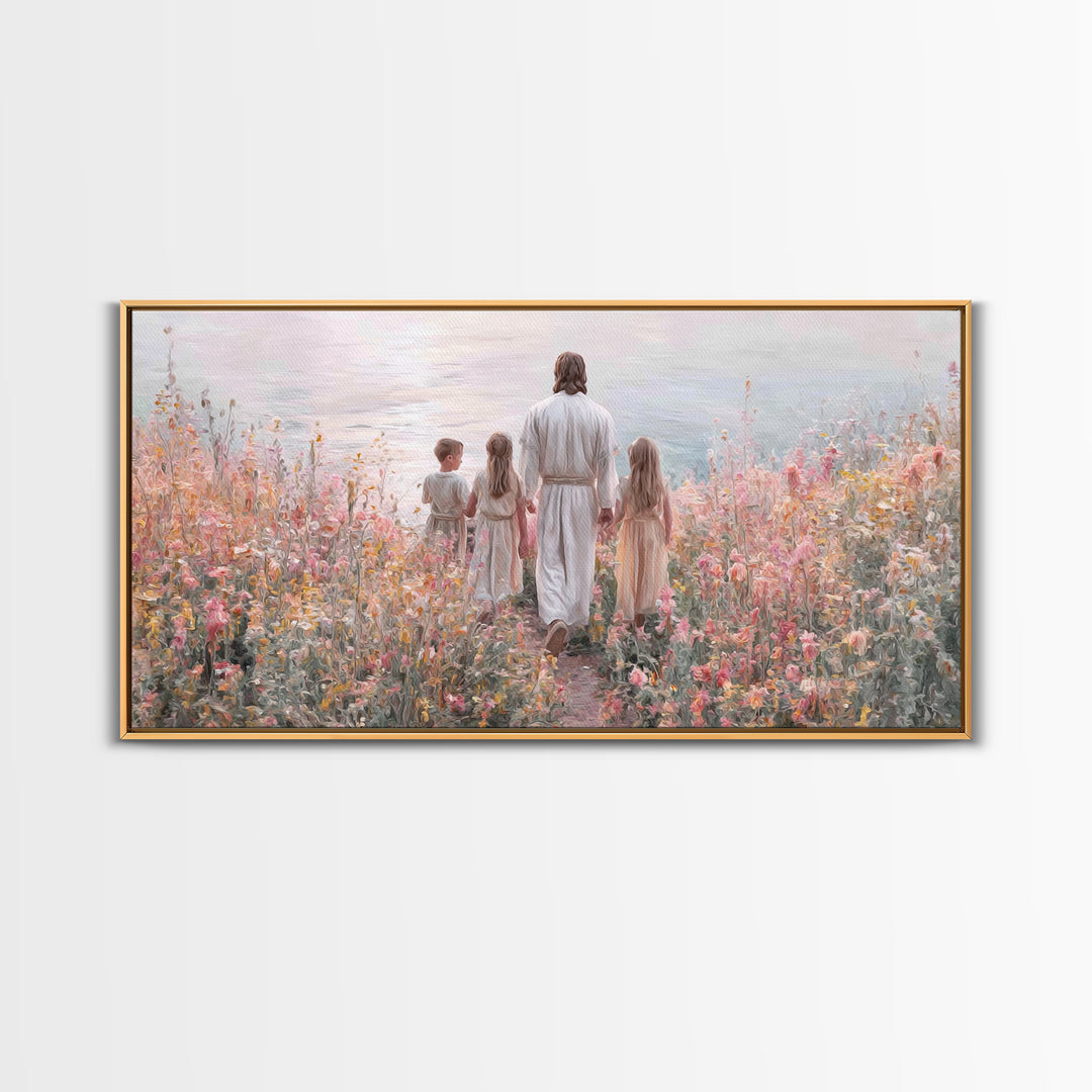 Gentle Light – Framed Canvas Print – Christian Wall Art – Jesus Painting – Christian Art Canvas – Christian Decorations – Christmas Art Pri