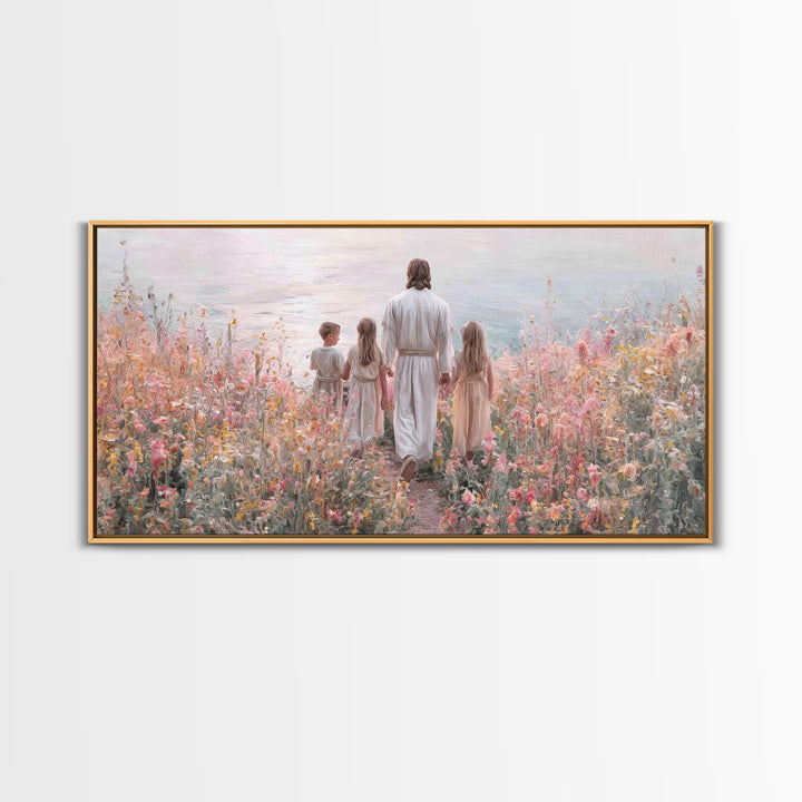 Gentle Light – Framed Canvas Print – Christian Wall Art – Jesus Painting – Christian Art Canvas – Christian Decorations – Christmas Art Pri