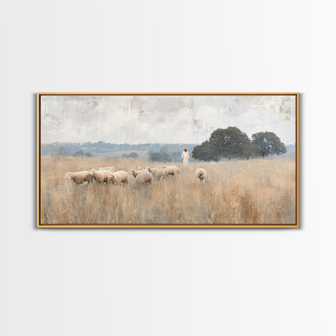 Dawn Of Peace – Framed Canvas Print – Christian Art Canvas – Christian Wall Art – Jesus Painting – Christian Decor – Modern Christian Art –