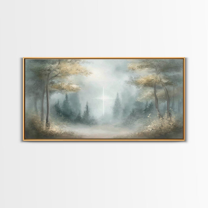 Light Of Hope – Framed Canvas Print – Christian Art Canvas – Jesus Painting – Christmas Wall Art – Christian Wall Art – Christian Gift