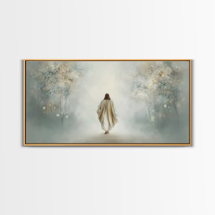Morning Sanctuary – Framed Canvas Print – Jesus Painting – Christmas Wall Art – Christian Art Canvas – Christian Wall Art – Christian Art