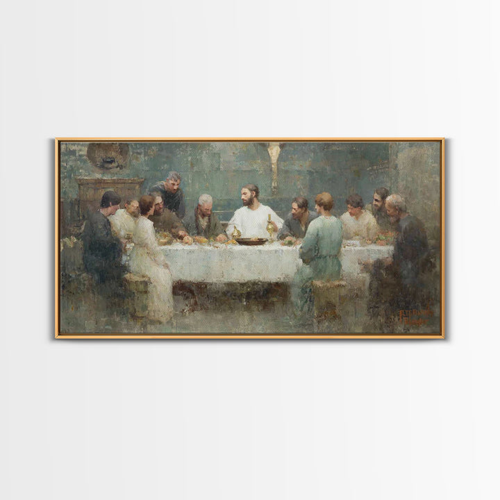 Holy Fellowship – Framed Canvas Print – Christian Art Canvas – Christian Art – Christian Wall Art – Jesus Painting – Christian gift ideas
