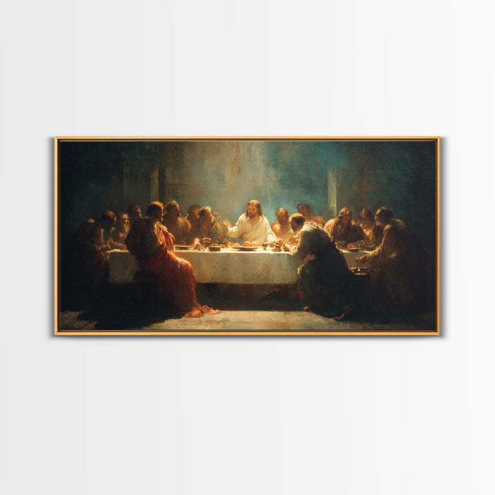 Last Light Gathering – Framed Canvas Print – Christian Art Print – Christian Art – Jesus Painting – Christian Wall Art – Christian Art Canv