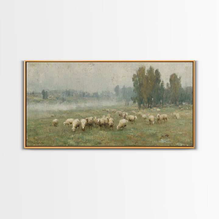 Hillside Stillness | Framed Canvas Print | Christian Art Canvas | Christmas Art | Christian Wall Art | Jesus Painting | Christian Gift Idea