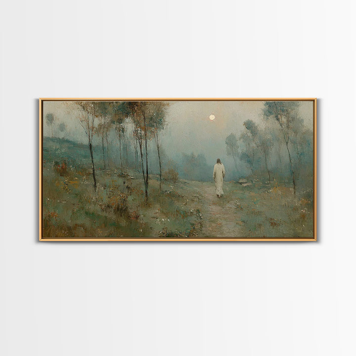 Evening Of Grace | Framed Canvas Print | Christian Art Canvas | Christian Wall Art | Jesus Painting | Christian Gift Ideas | Christmas Art