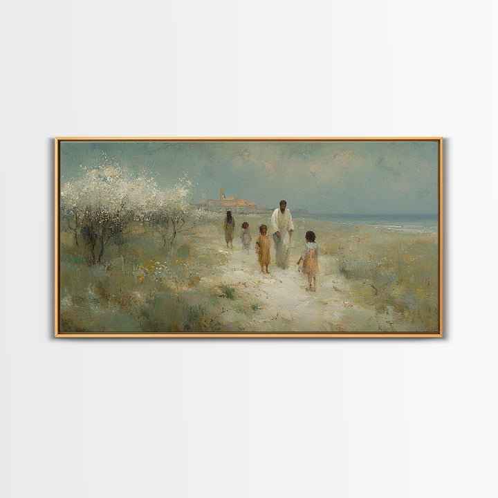 Pure Blessing – Framed Canvas Print – Christian Wall Art – Christian Art Canvas – Jesus Painting – Christmas Art – Christian Christmas Art