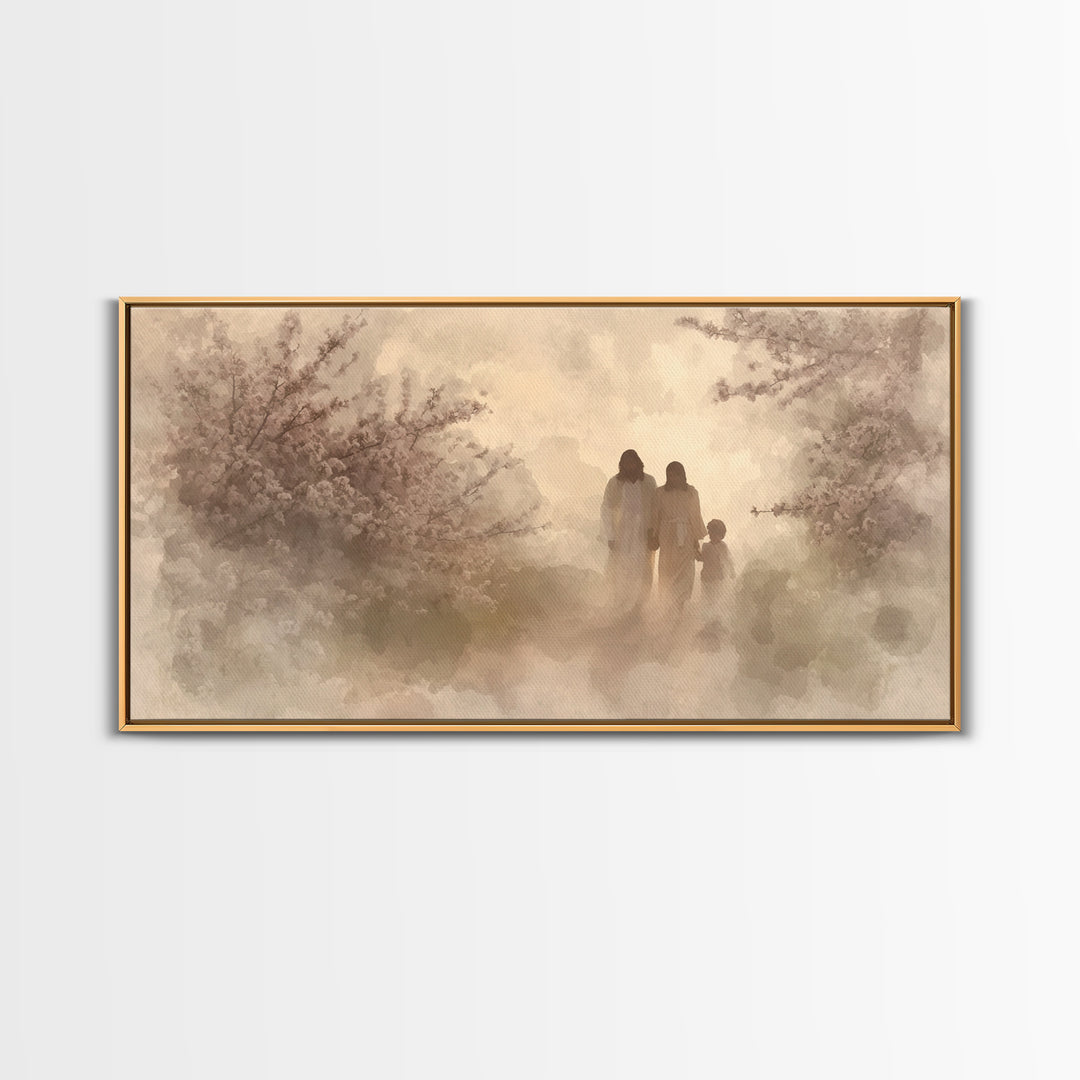Walking In Light – Framed Canvas Print – Christian Wall Art – Christian Art Canvas – Jesus Painting – Christian Decorations – Christian Chr