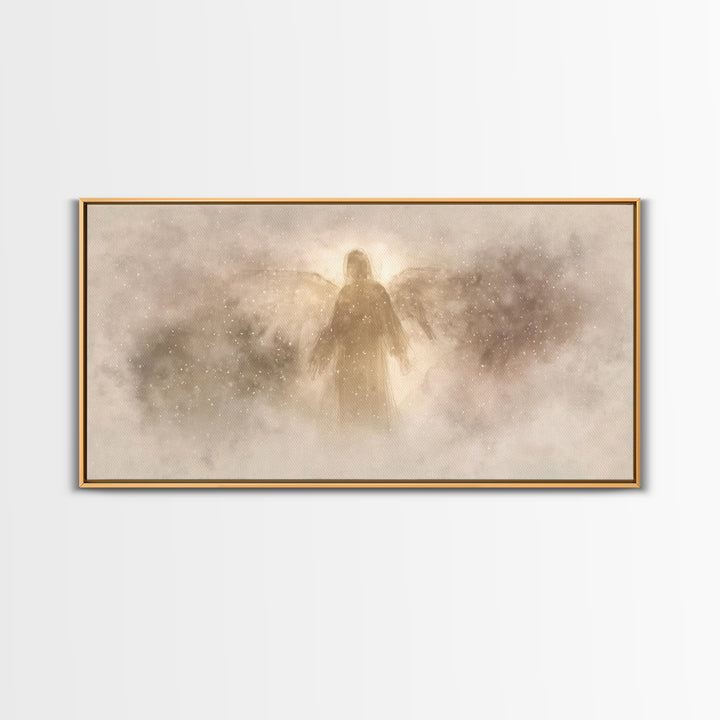 Celestial Stillness – Framed Canvas Print – Christian Art Canvas – Angel Art – Christian Wall Art – Subtle Christian Art – Christmas Art