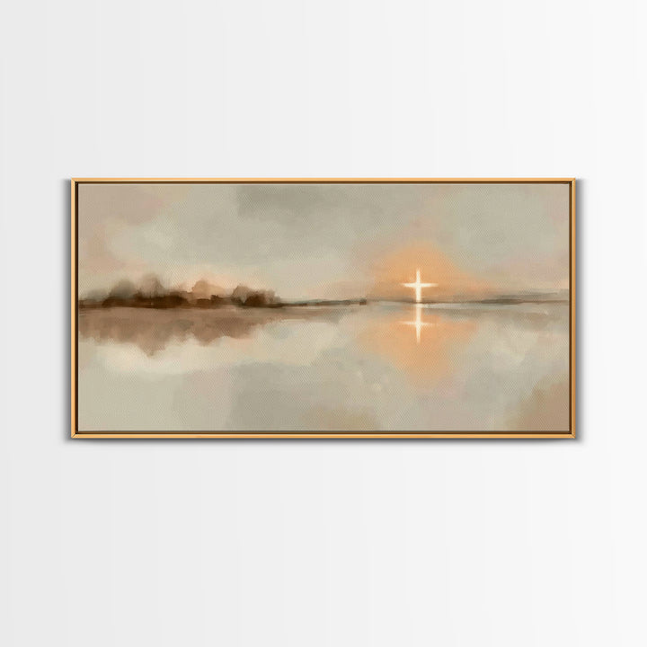 Horizon Of Hope | Framed Canvas Print | Christian Christmas Art | Christian Art Canvas | Modern Christian Art | Christian Wall Art | Christ