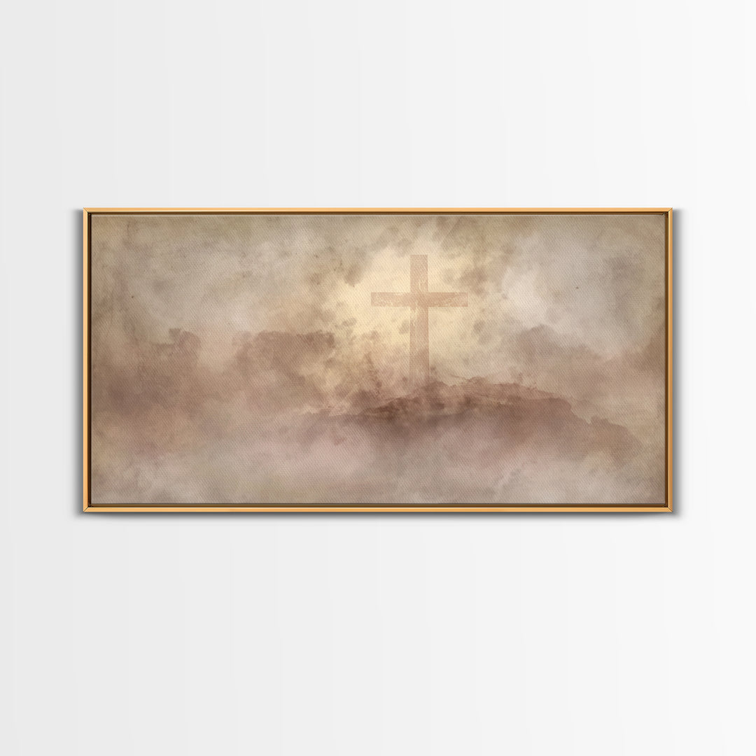 Cross Of Hope – Framed Canvas Print – Christian Wall Art – Christian Art Canvas – Christian Art – Christian Decor