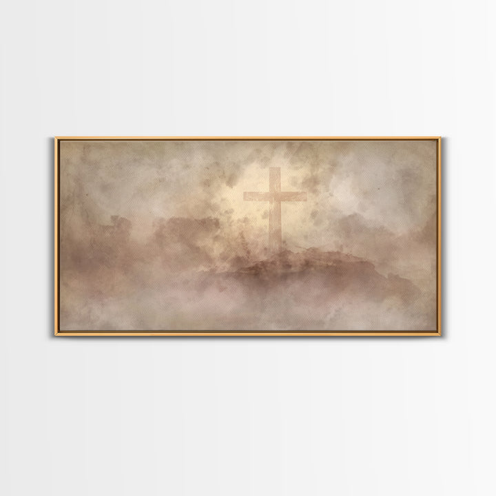 Cross Of Hope – Framed Canvas Print – Christian Wall Art – Christian Art Canvas – Christian Art – Christian Decor