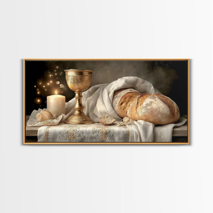Sacred Communion Peace – Framed Canvas Print – Christian Art – Christian Wall Art – Christian Art Canvas – Christian Decoration