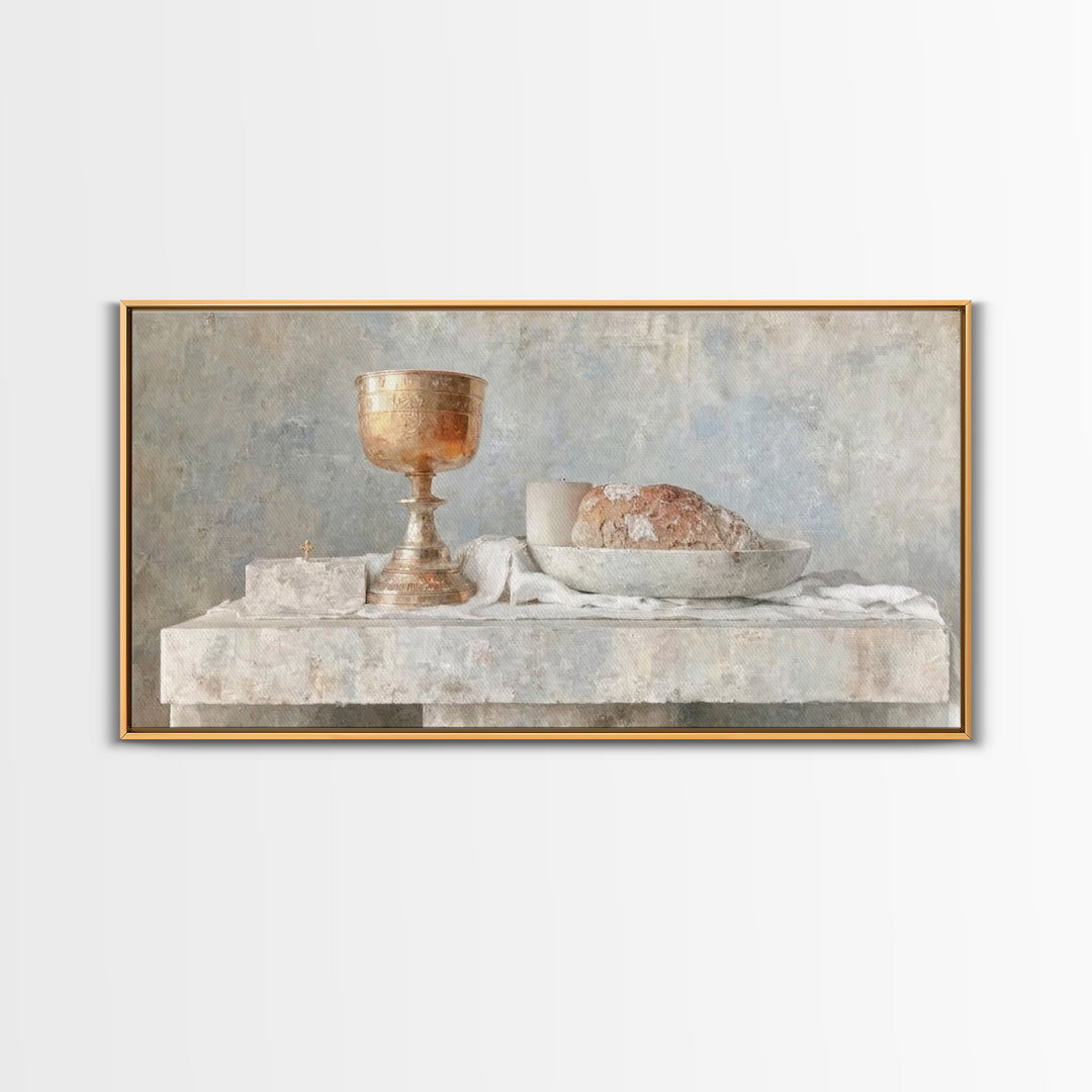 Bread Of Grace – Framed Canvas Print – Christian Wall Art – Christian Art Canvas – Christian Art – Minimalist Christian Art