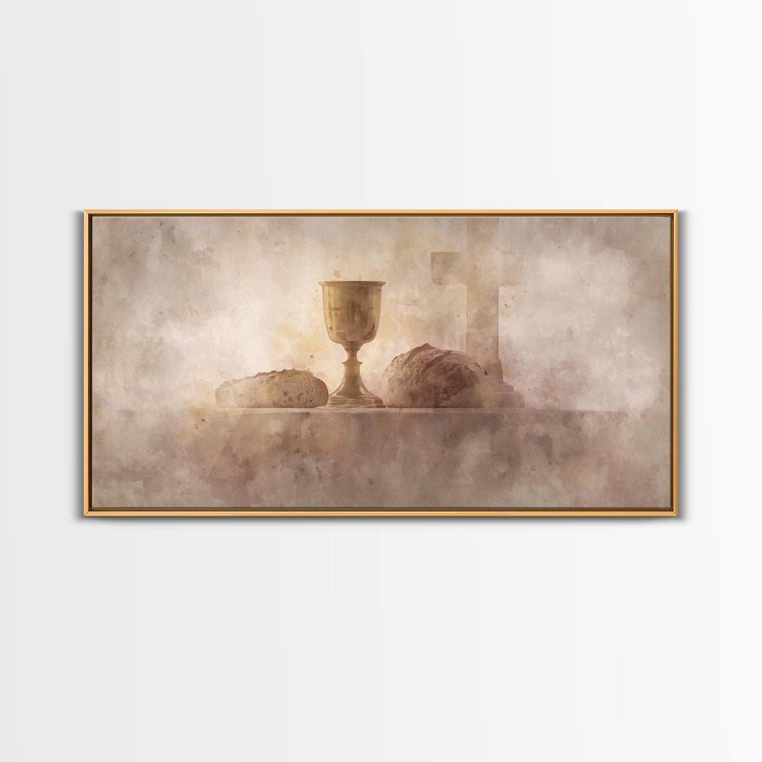Holy Table Light – Framed Canvas Print – Christian Art Canvas – Christian Painting – Christian Wall Art – Christian Art