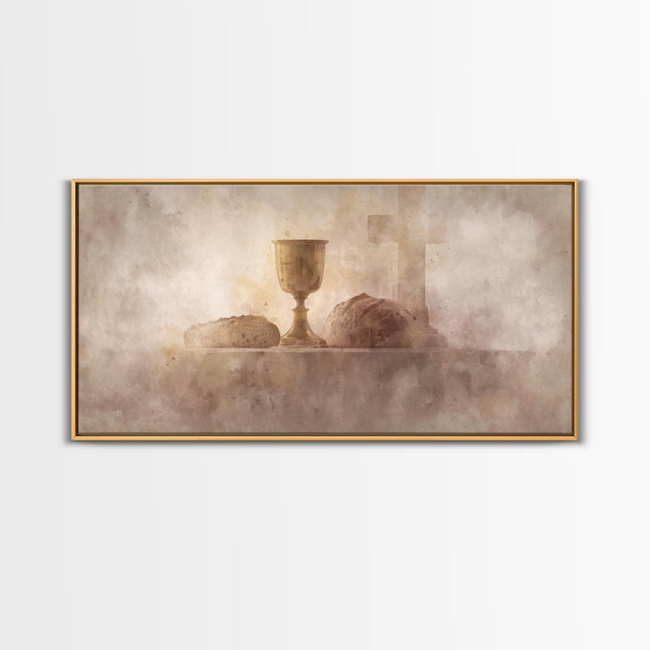 Holy Table Light – Framed Canvas Print – Christian Art Canvas – Christian Painting – Christian Wall Art – Christian Art