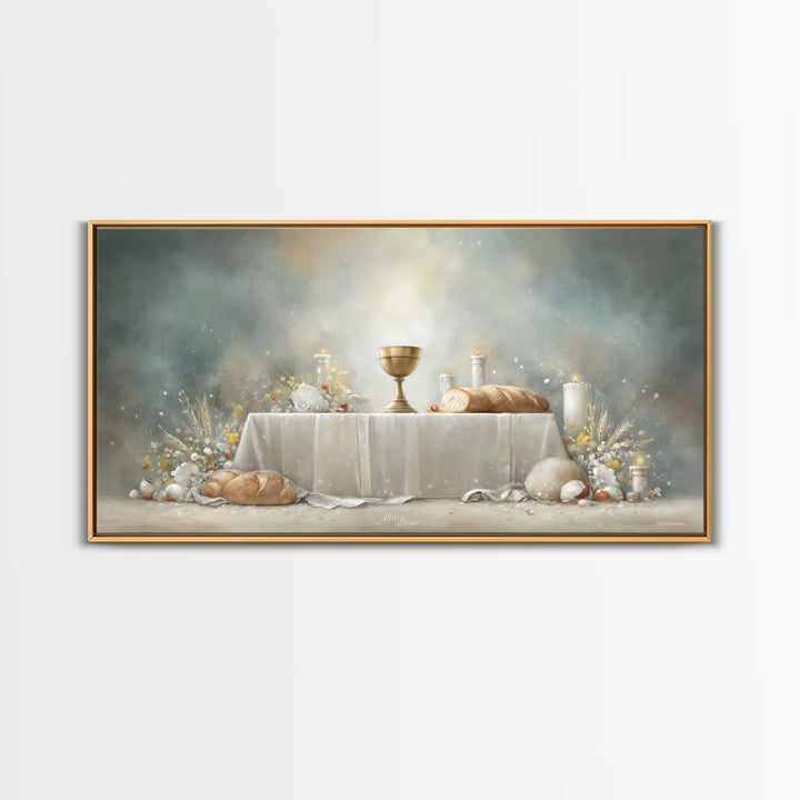 Eternal Feast Glow – Framed Canvas Print – Christian Wall Art – Christian Art – Christian Art Canvas – Christian Decor
