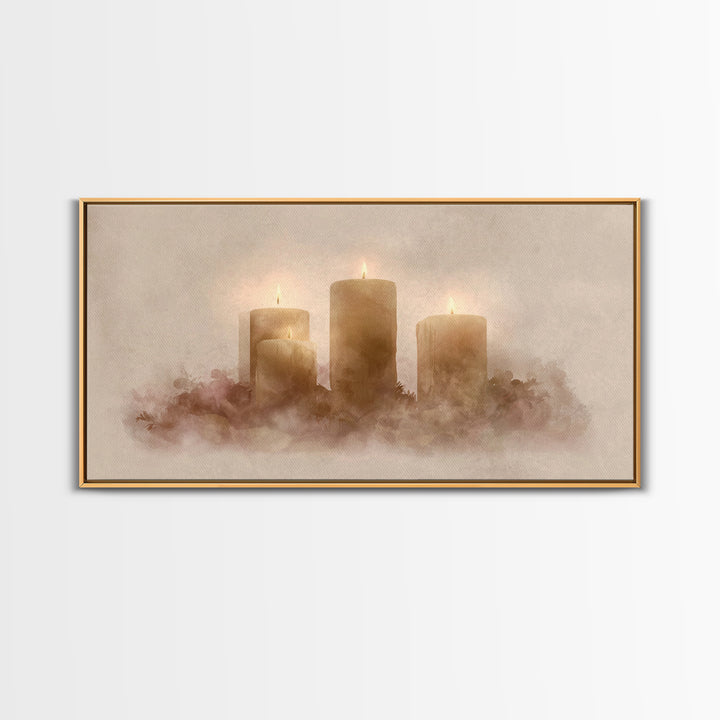 Holy Advent Calm – Framed Canvas Print – Christian Wall Art – Christian Art Canvas – Christian Christmas Art – Christmas Art Framed – Chris